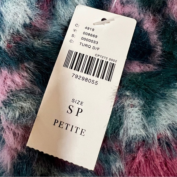 New Wms Anthropologie Daily Practice Boho Floral Furry Cutout Tie Sweater S - Picture 9 of 14